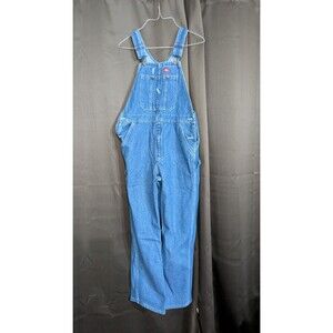 Dickies Women's Carpenter Overalls Sz LR Blue Denim Bib Relaxed Fit Skater Y2K